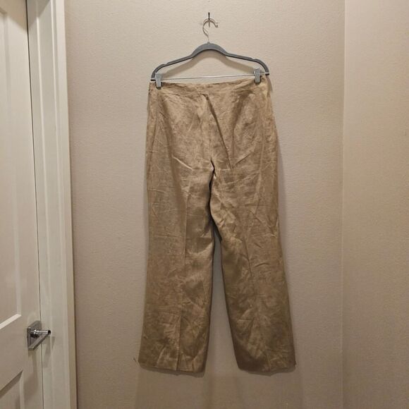 Talbots Women's Wide Leg Linen Pants  Size 12P - Picture 3 of 6